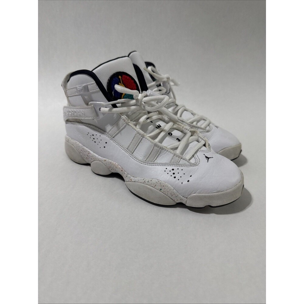 Nike Air Jordan‎ 6 Rings Youth Kids Size 7Y Confetti White 323419-100